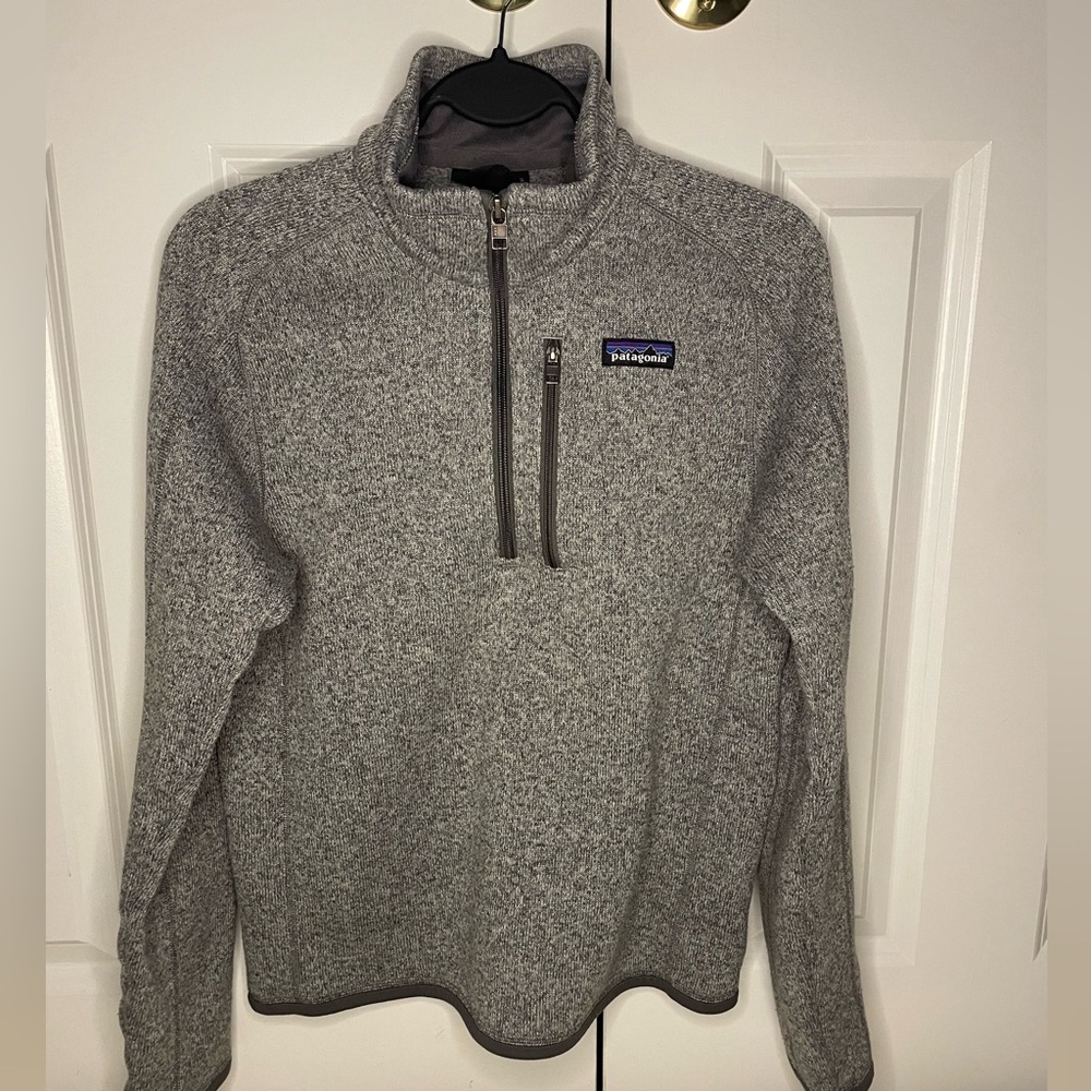 Patagonia Gray Quarter-Zip Fleece Pullover